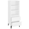 Skříň highboard bílá 40 x 36 x 110 cm kompozitní dřevo 821244
