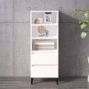 Skříň highboard bílá 40 x 36 x 110 cm kompozitní dřevo 821244
