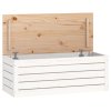 Úložný box bílý 89x36,5x33 cm masivní borové dřevo 823620