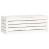 Úložný box bílý 89x36,5x33 cm masivní borové dřevo 823620