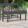 Zahradní lavice šedá 109 x 44 x 45 cm masivní borové dřevo 824006