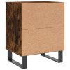 Noční stolky 2 ks kouřový dub 40 x 30 x 50 cm kompozitní dřevo 826855
