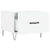 Konferenční stolek lesklý bílý 50 x 50 x 40 cm kompozitní dřevo 829384