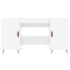 Psací stůl bílý s vysokým leskem 140x50x75 cm kompozitní dřevo 829518