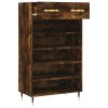 Botník kouřový dub 60 x 35 x 105 cm kompozitní dřevo 829593