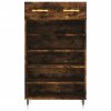 Botník kouřový dub 60 x 35 x 105 cm kompozitní dřevo 829593