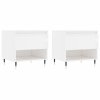Konferenční stolky 2 ks lesklé bílé 50x46x50cm kompozitní dřevo 830897
