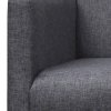 Lavice s polstrovanou poduškou textil kaučukovník tmavě šedá 241664