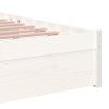 Rám postele bílý masivní dřevo 90 x 190 cm jednolůžko 814915