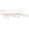 Výsuvná postel bílá 2x (90 x 200) cm masivní borovice 833094