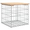 Zahradní lavice gabionový design 43x44x42 cm masivní borovice 834335