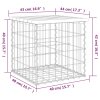 Zahradní lavice gabionový design 43x44x42 cm masivní borovice 834335