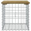 Zahradní lavice gabionový design 43 x 44 x 42 cm borové dřevo 834337