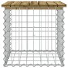 Zahradní lavice gabionový design 43 x 44 x 42 cm borové dřevo 834337