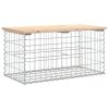 Zahradní lavice gabionový design 83x44x42 cm masivní borovice 834356