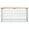 Zahradní lavice gabionový design 83x44x42 cm masivní borovice 834356