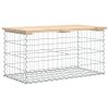 Zahradní lavice gabionový design 83x44x42 cm masivní borovice 834356