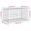 Zahradní lavice gabionový design 83x44x42 cm masivní borovice 834356