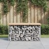 Zahradní lavice gabionový design 83x44x42 cm masivní borovice 834356