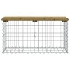 Zahradní lavice gabionový design 83 x 31,5 x 42 cm borové dřevo 834349