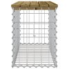 Zahradní lavice gabionový design 83 x 31,5 x 42 cm borové dřevo 834349