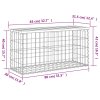 Zahradní lavice gabionový design 83 x 31,5 x 42 cm borové dřevo 834349