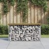 Zahradní lavice gabionový design 83 x 31,5 x 42 cm borové dřevo 834349