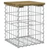 Zahradní lavice gabionový design 33 x 31 x 42 cm borové dřevo 834328