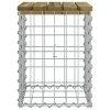 Zahradní lavice gabionový design 33 x 31 x 42 cm borové dřevo 834328
