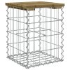 Zahradní lavice gabionový design 33 x 31 x 42 cm borové dřevo 834328