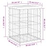 Zahradní lavice gabionový design 33 x 31 x 42 cm borové dřevo 834328
