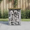 Zahradní lavice gabionový design 33 x 31 x 42 cm borové dřevo 834328