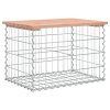 Zahradní lavice gabionový design 63x44x42 cm masivní douglaska 834354