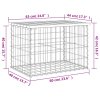 Zahradní lavice gabionový design 63x44x42 cm masivní douglaska 834354