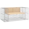 Zahradní lavice gabionový design 143x71x65,5cm masivní borovice 834377