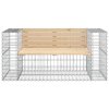 Zahradní lavice gabionový design 143x71x65,5cm masivní borovice 834377