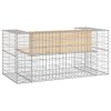Zahradní lavice gabionový design 143x71x65,5cm masivní borovice 834377