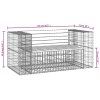 Zahradní lavice gabionový design 143x71x65,5cm masivní borovice 834377