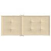 Podušky na židli vysoké opěradlo 4 ks béžové 120x50x3 cm textil 47543