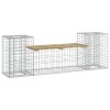 Zahradní lavice gabionový design 183x41x60,5 cm borové dřevo 834389