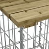 Zahradní lavice gabionový design 183x41x60,5 cm borové dřevo 834389