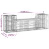 Zahradní lavice gabionový design 183x41x60,5 cm borové dřevo 834389