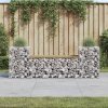 Zahradní lavice gabionový design 183x41x60,5 cm borové dřevo 834389