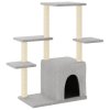 Škrabadlo pro kočky se sisalovými sloupky světle šedé 97,5 cm 172050