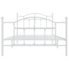 Kovový rám postele s hlavovým a nožním čelem bílý 107 x 203 cm 353502