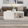 Konferenční stolek bílý 100x101x40,5 cm masivní borové dřevo 814520