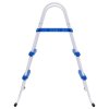 Bazénový žebřík modrý a bílý 84 cm ocel 93805