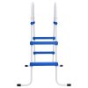 Bazénový žebřík modrý a bílý 84 cm ocel 93805