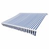 Plachta na markýzu plátěná modro-bílá 4 x 3 m (bez rámu) 141011