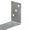 Plotové kotvy 6 ks stříbrné 7 x 6 x 30 cm pozinkovaná ocel 145312